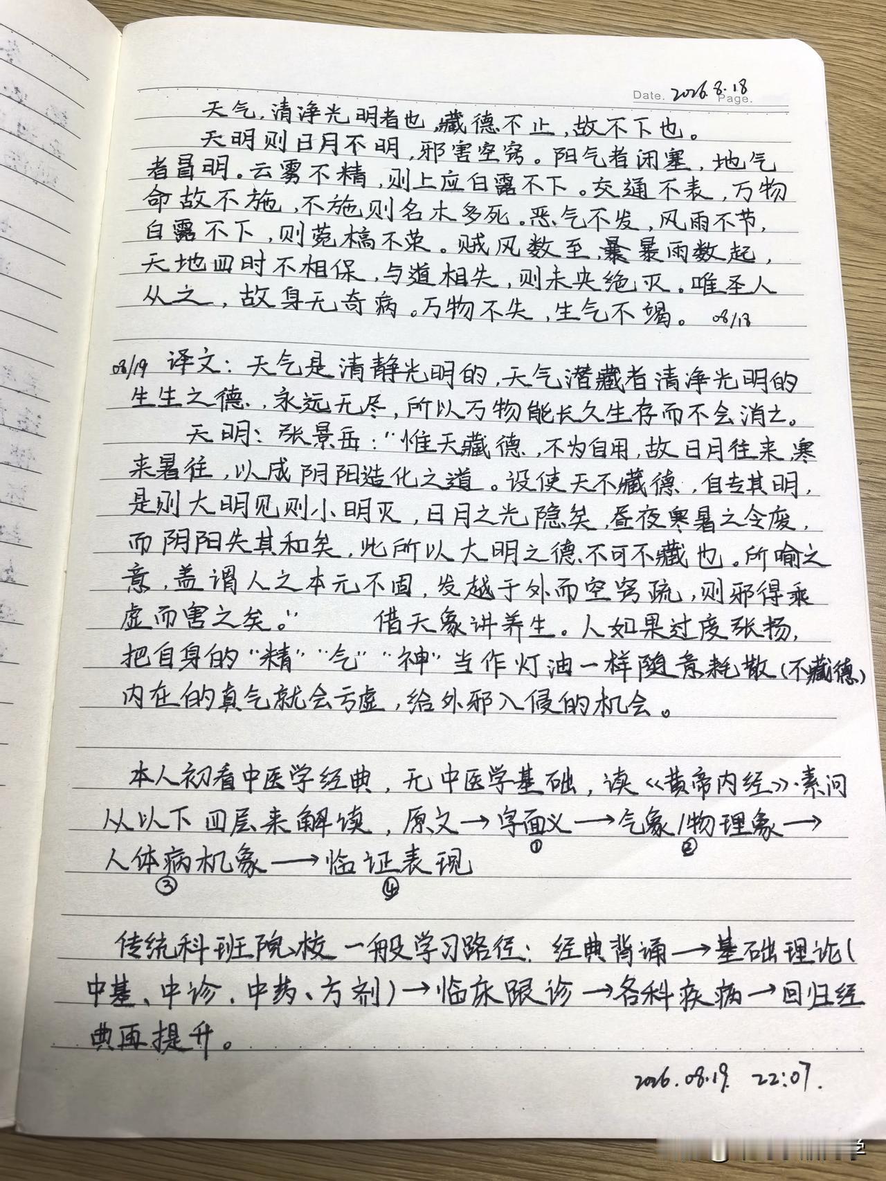 读黄帝内经有段时间了，进展很慢。从文言文到标注音节，到字面意思，这是我最初读的方