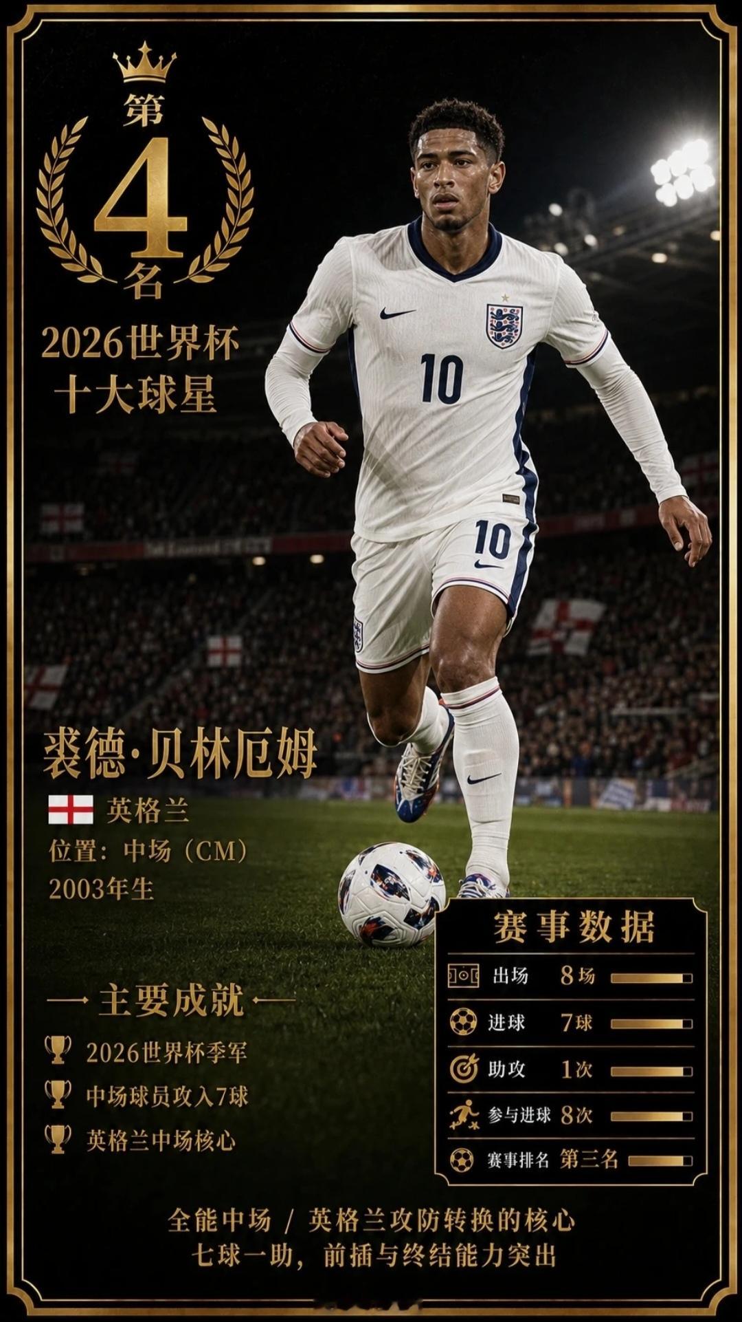 2026世界杯十大球星！世界杯