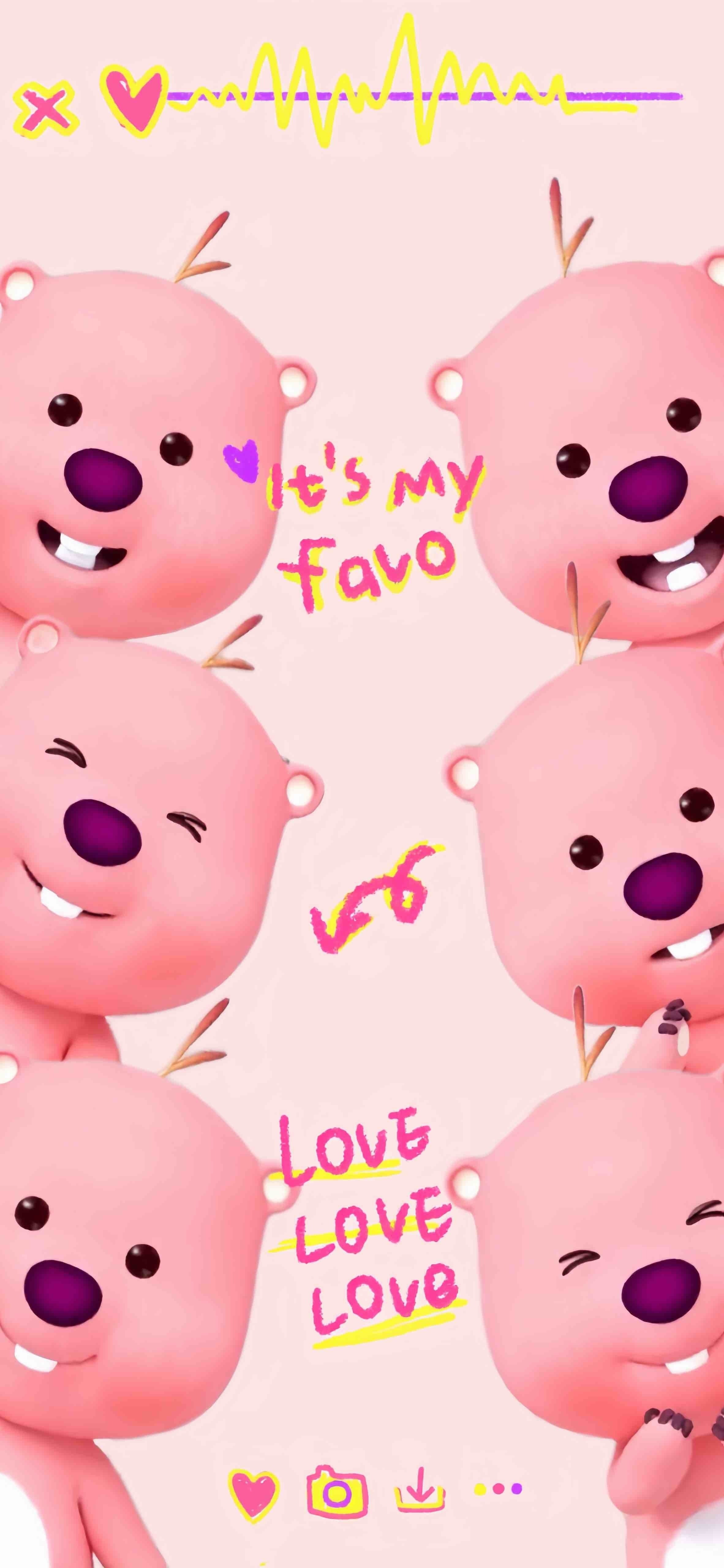 这组Loopy手机壁纸太爱啦～