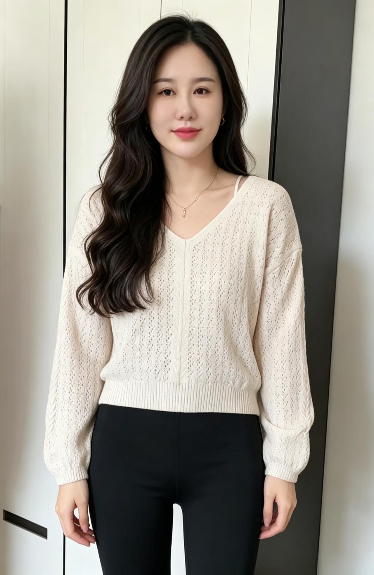 素缕轻笼玉雪身，微澜眼波暗生春。相逢不语情千种，一缕香风绕鬓尘。