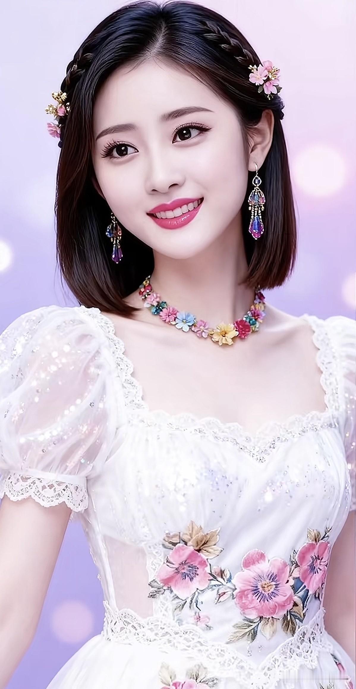 梦幻公主风，甜美花环发饰，精致蕾丝裙，少女心爆棚！🌸👗💖少女甜美发饰少女