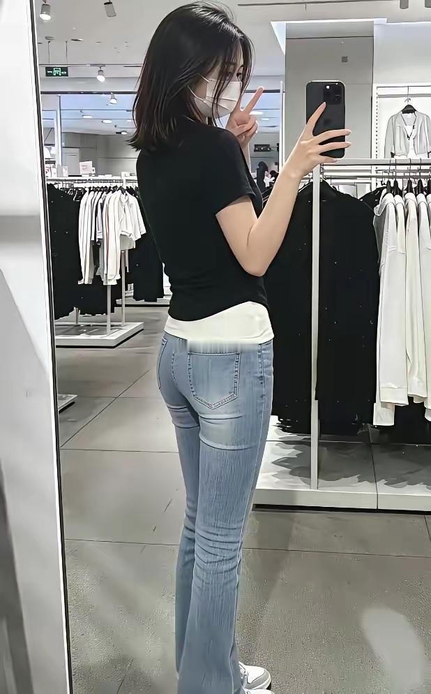 这么直的腿穿牛仔裤，为啥会有褶皱？