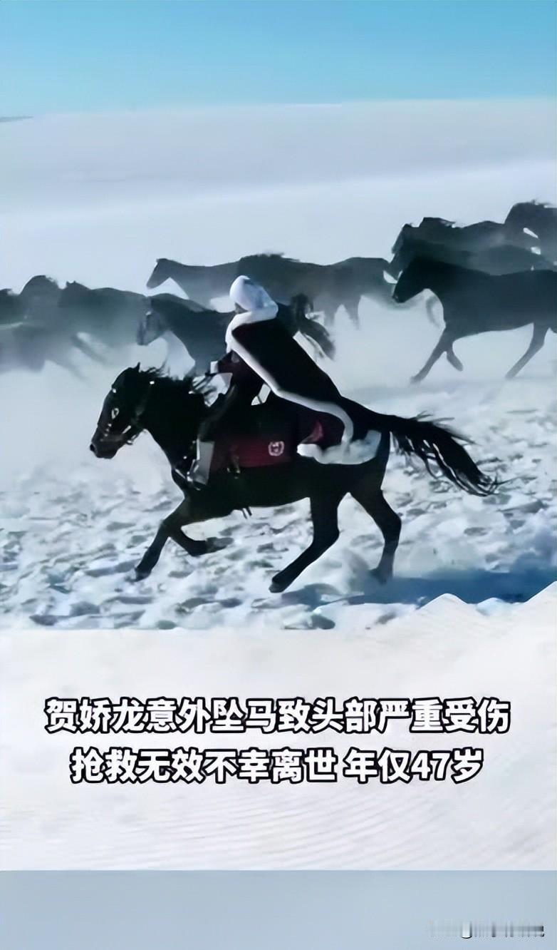 47岁贺娇龙坠马离世，抢救三天终未醒，她最后的朋友圈让人泪目。她走了，就是那个