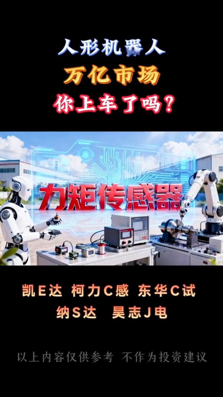 人形机器人万亿市场你上车了吗？·行星滚柱丝杠。·无框力矩电机。·减速器。