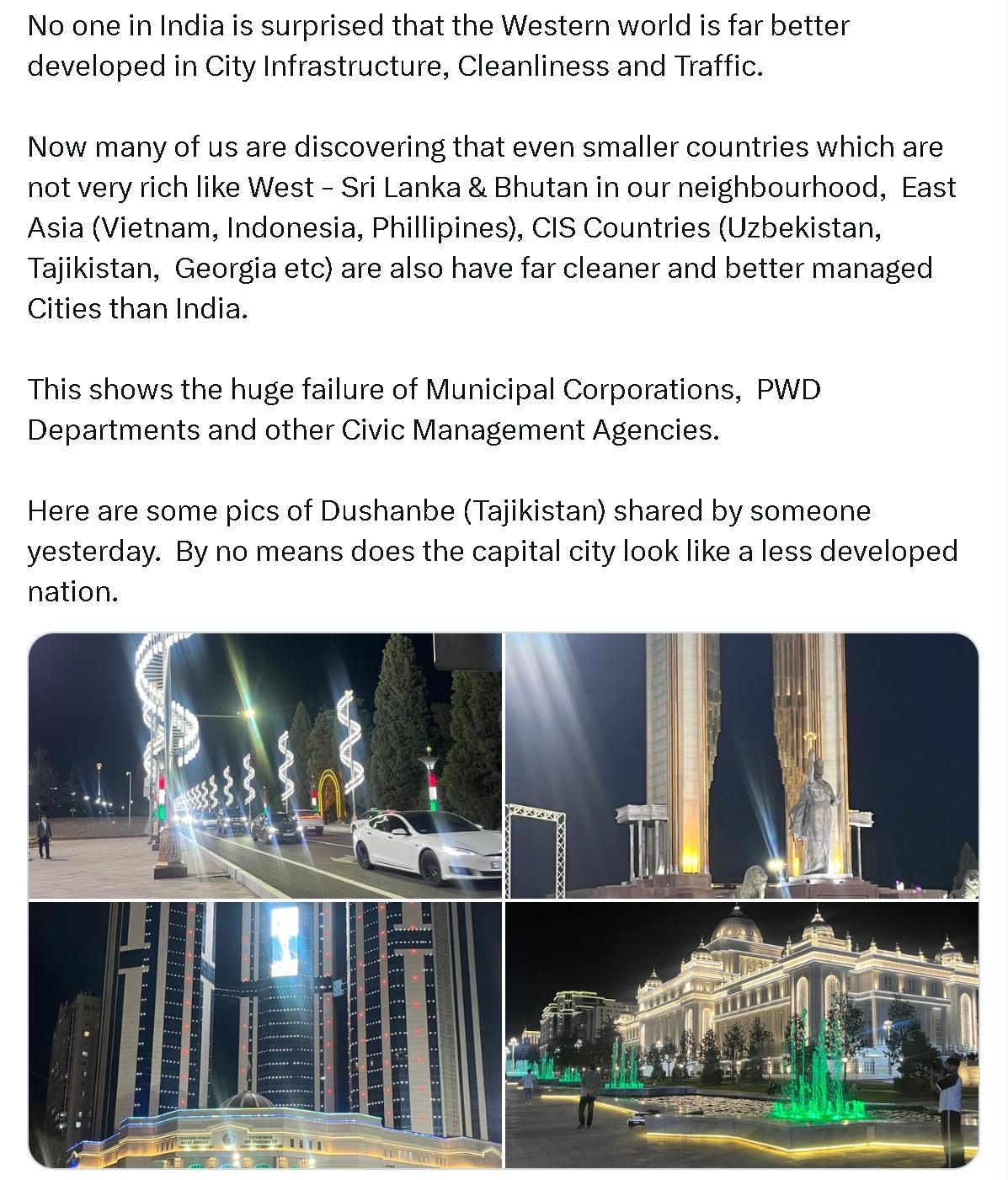 越来越多的印度有识之士意识到，即便是小国，在基础设施建设方面都比印度好太多太多。