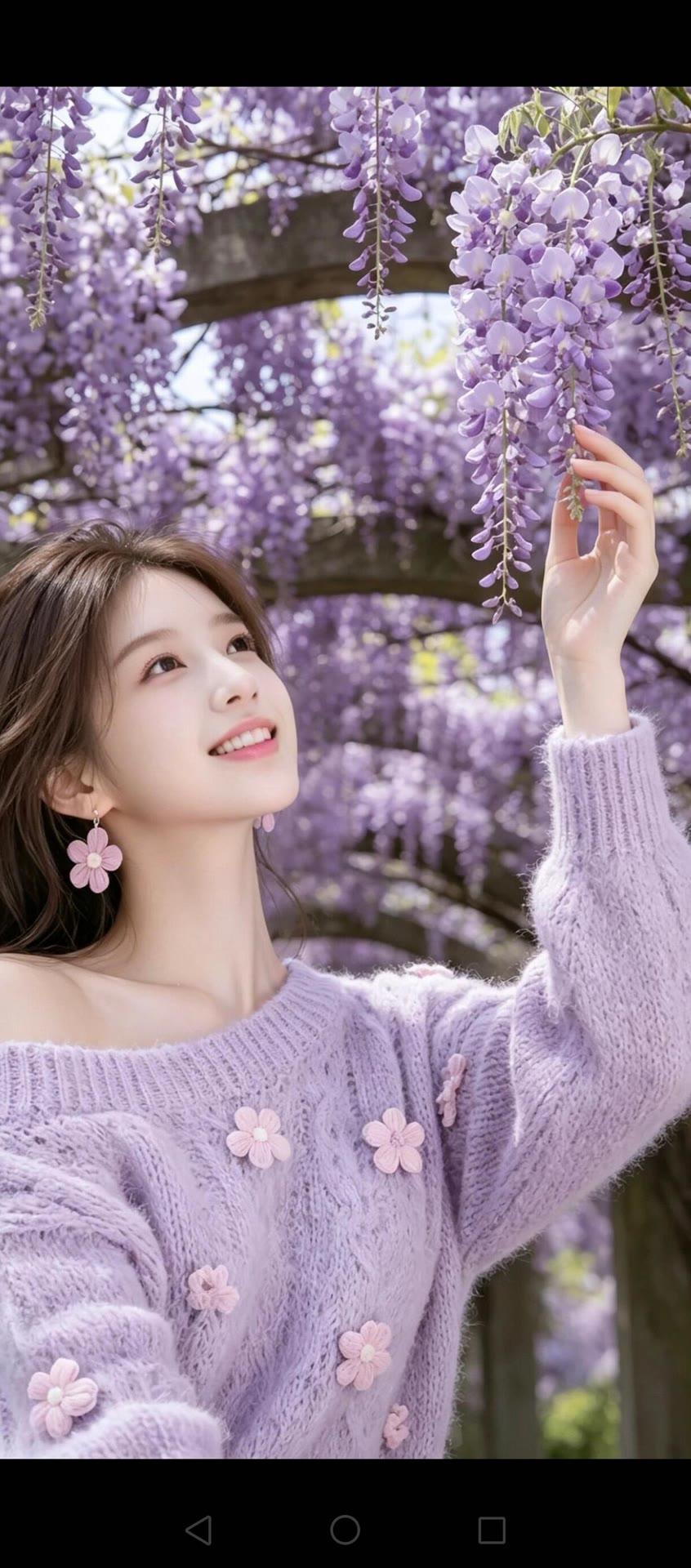 在紫藤花海中，感受春天的温柔与美好。🌸🌸🌸