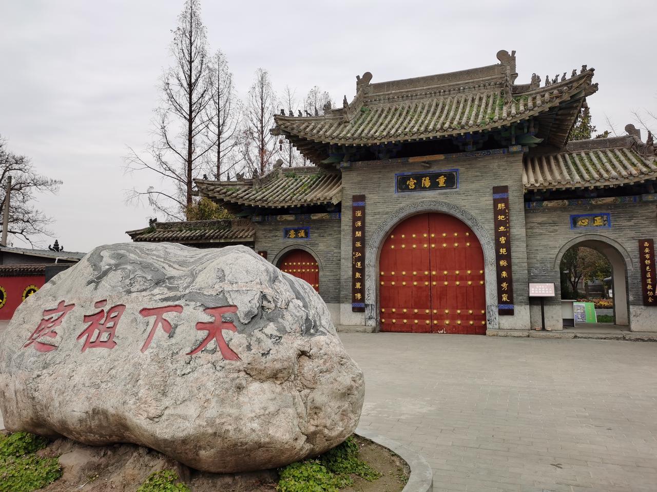 【重阳宫里有“神树”】陕西省西安市鄠邑区祖庵街道重阳宫内有两棵“神树”，一棵是“