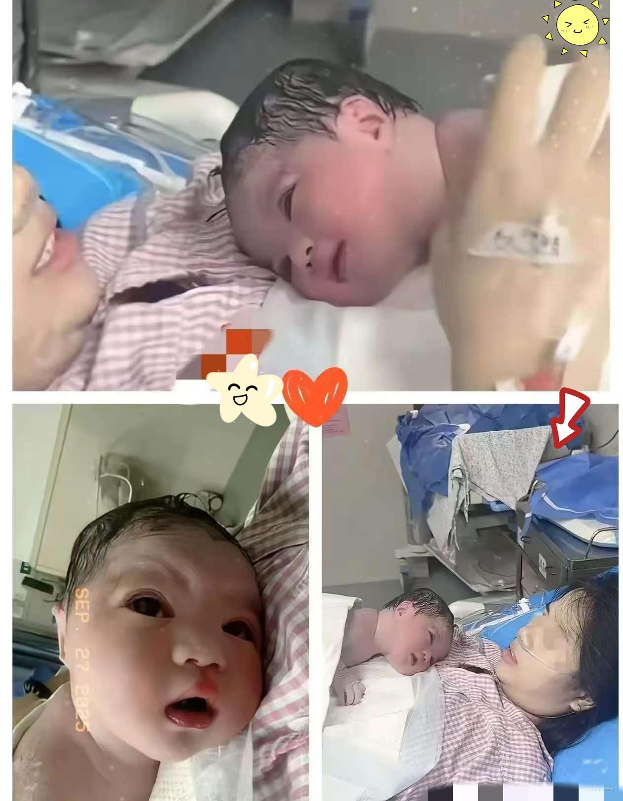 广东一位产妇刚生完娃，产房里就出了个让全网都暖哭的名场面！谁说新生宝宝懵懂无