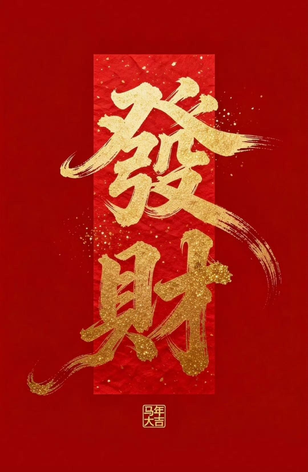 “左手接祥光，右手聚财香。马年多顺遂，合家岁月新…”​​​吉星高照财源