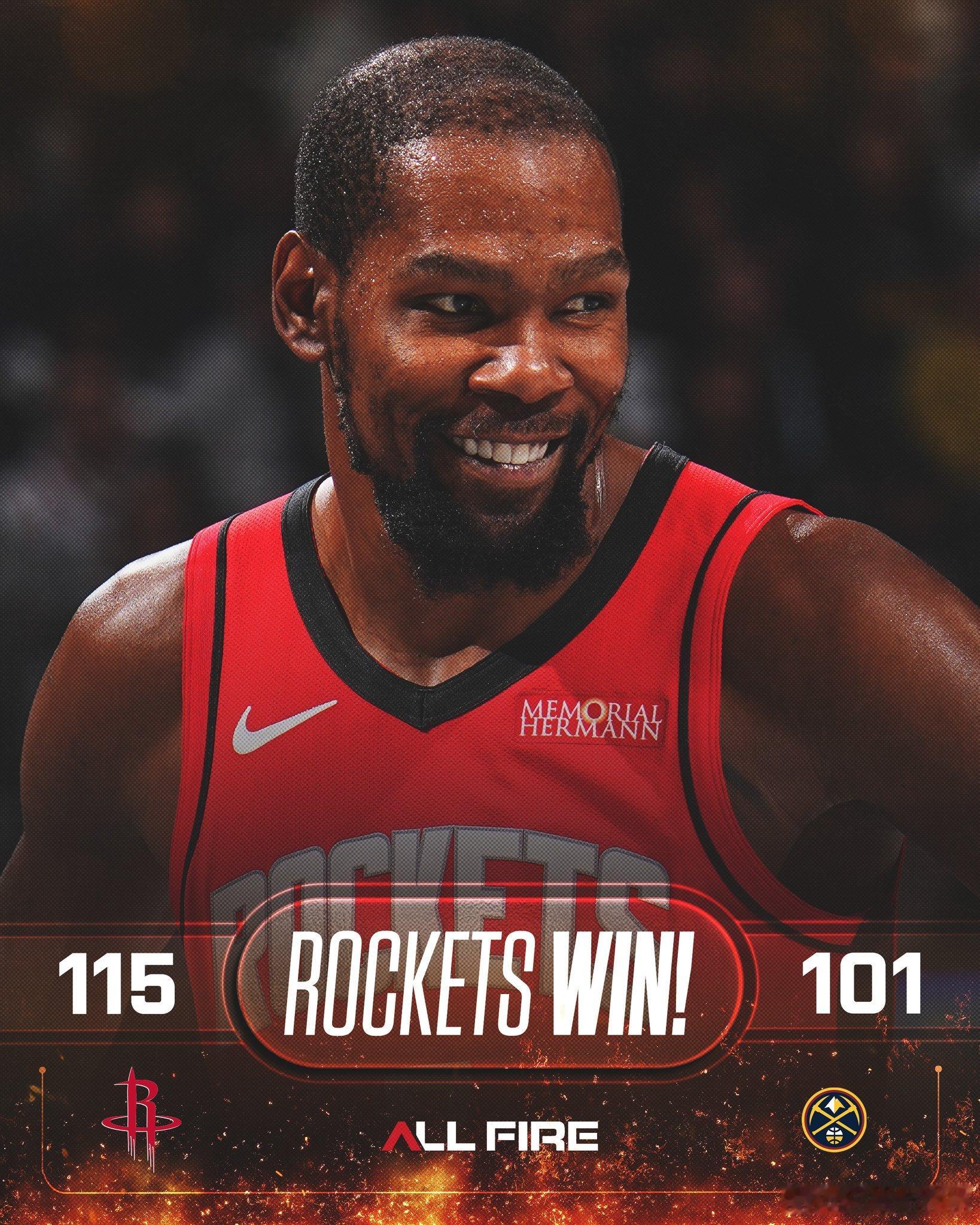 火箭终结掘金六连胜今天的胜利告诉乌度卡，并不是对阵所有球队都适用于双大阵容。申