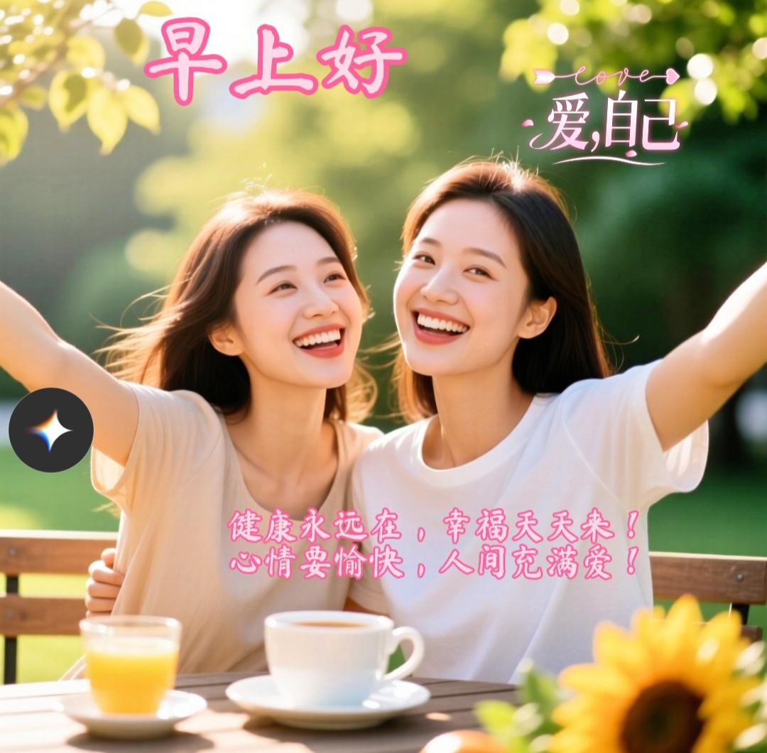 分享早安图片友友们好，我来分享一下我的早安祝福语：健康永远在，幸福天天来！心情要