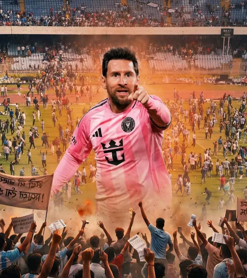 梅西太不明智了，印度行完全是一地鸡毛，这次又是主办方的错？梅西出场前：万人空巷