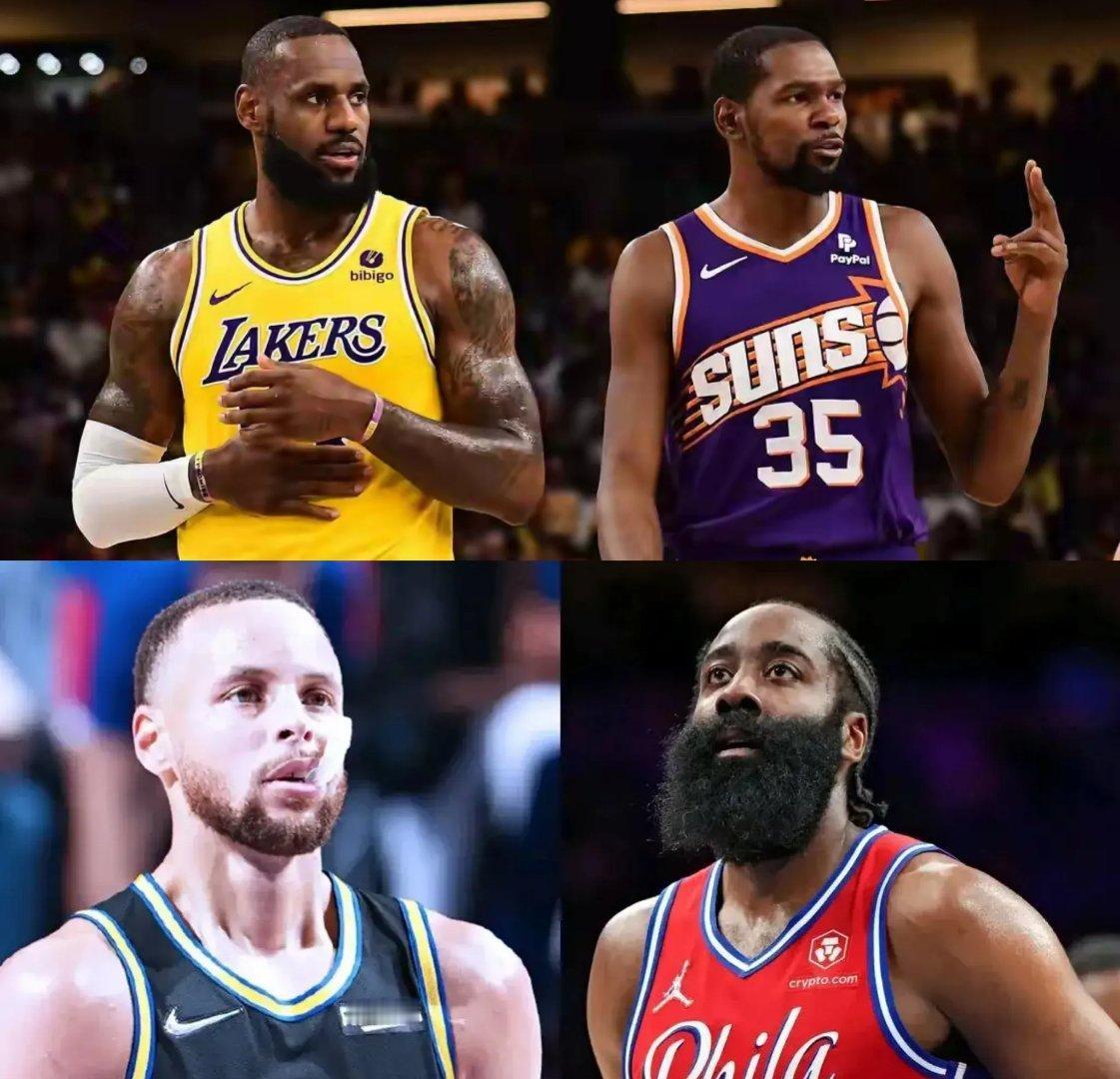 现役球员得分20+场次排名：1、詹姆斯——1309场2、杜兰特——1000