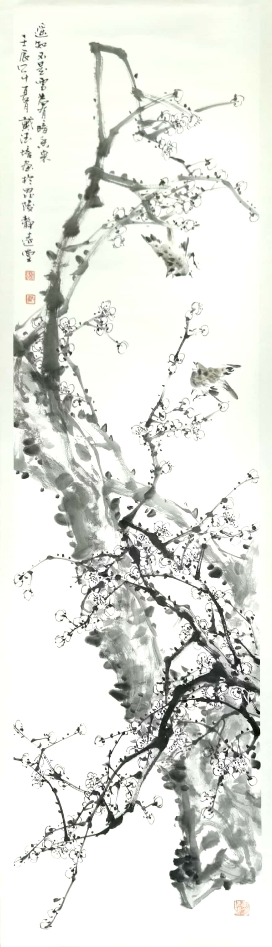 留白之美，空灵之境这幅画作深谙中国画“计白当黑”的妙理。大面积的留白不仅表现了空