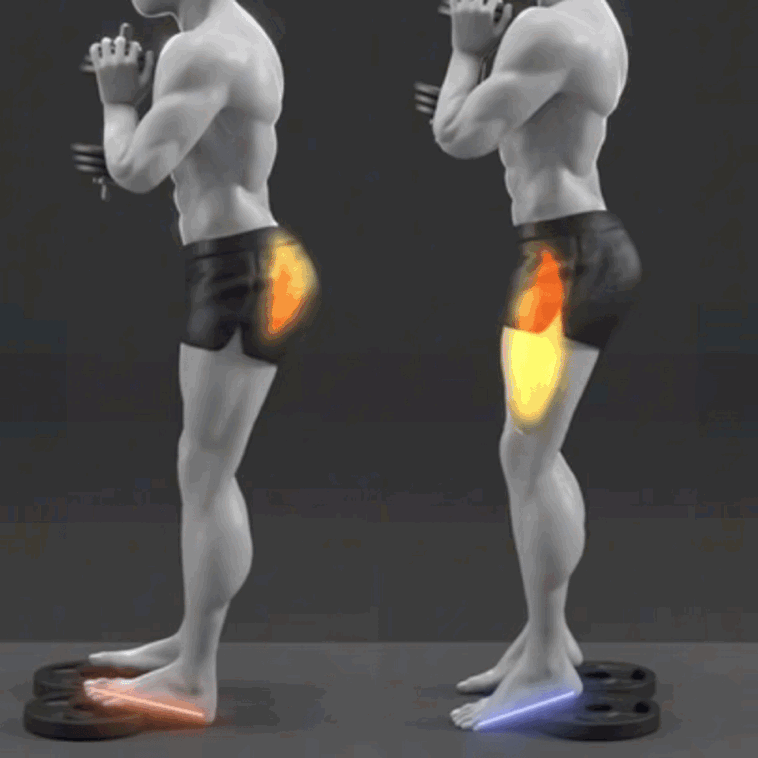 深蹲【深蹲细节】复习深蹲知识：一个小细节的不同，练到的肌肉也不同，比如深蹲的垫