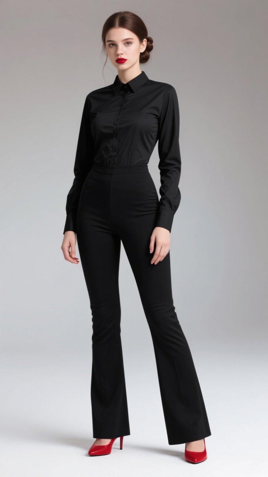 优雅黑丝绒套装，红唇高跟鞋，气质满分！💃🏻✨