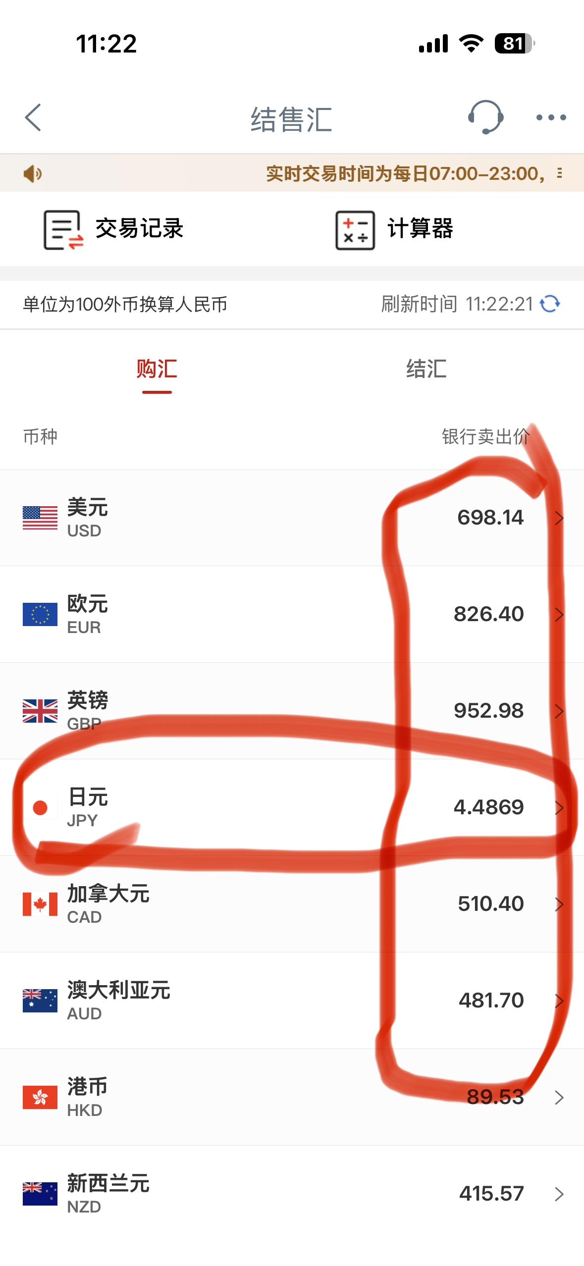 人民币贬值了，不只是对美元。我没注意其他货币，我只关注了美元日元。我以为