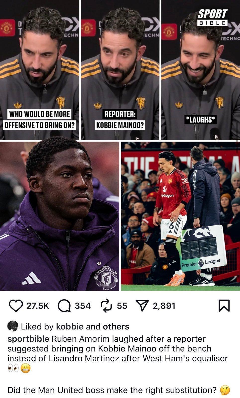 【矛盾激化】自媒体在ins发文在新闻发布会上，有记者提问表示在西汉姆联扳平比分后