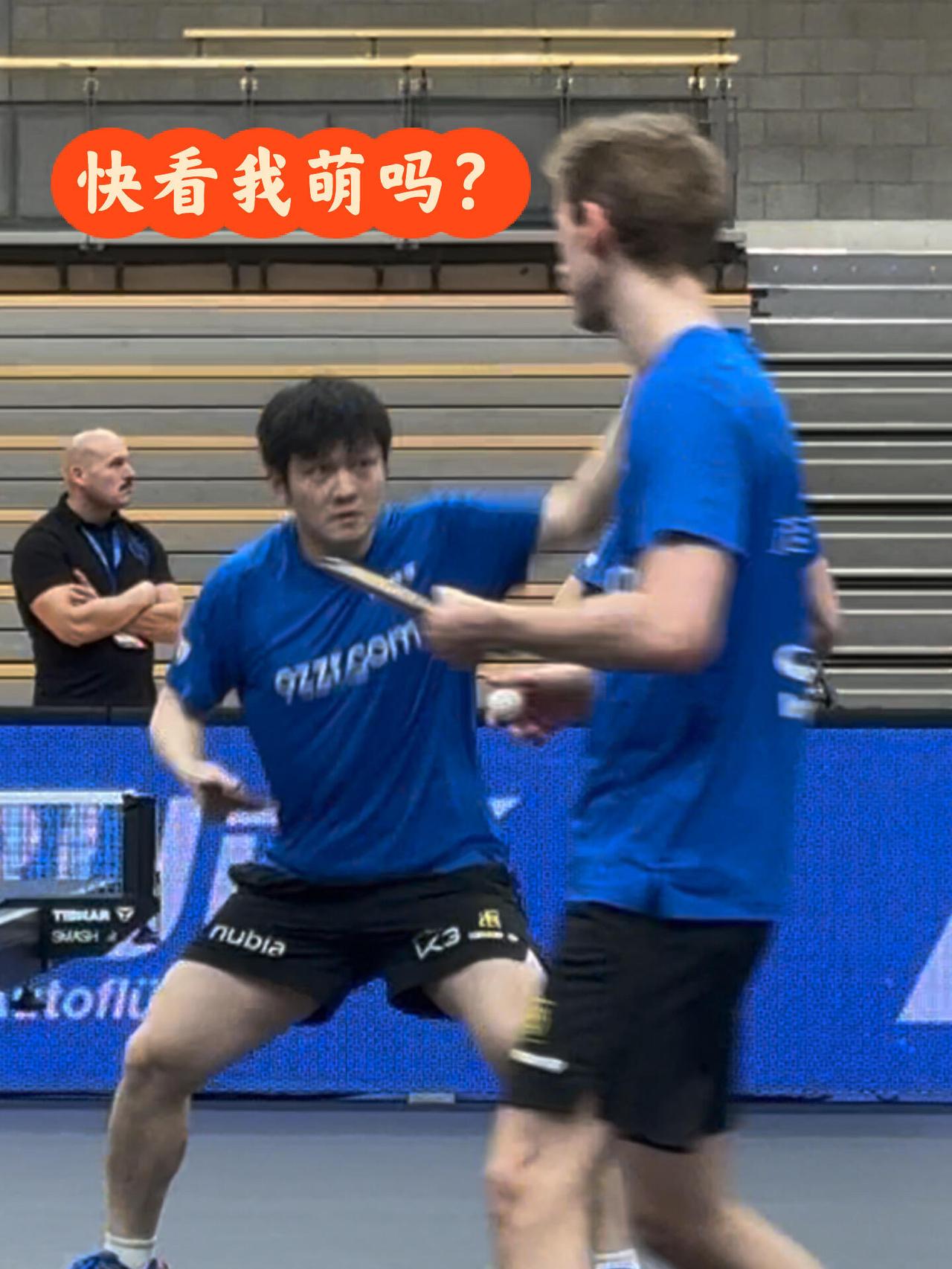 樊振东瘦了，快过年了，清晰可见的还瘦了不少，和队友还会玩抽象了，难得见这样的东子