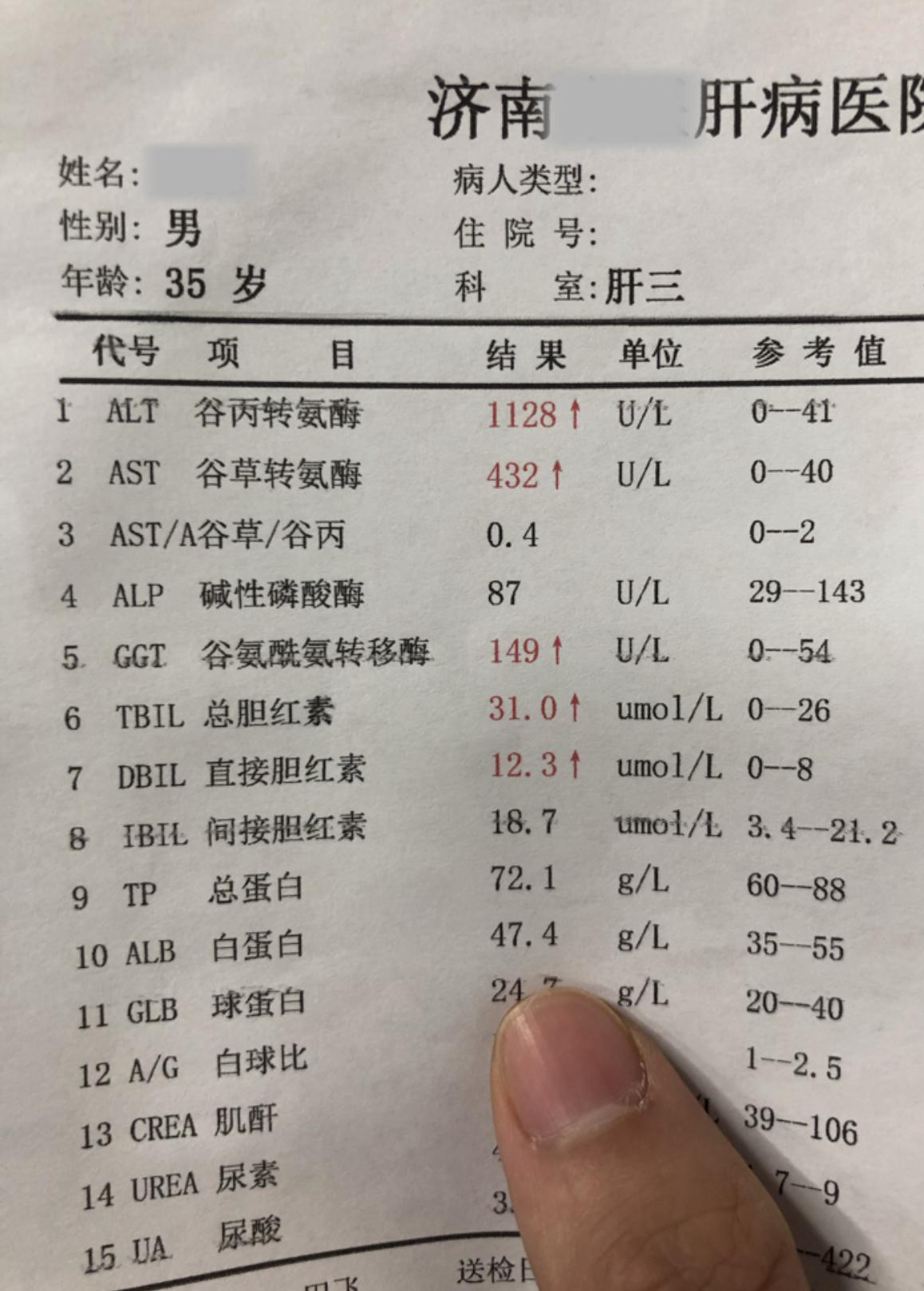 震惊，35岁男子转氨酶1000多，身体竟然没感觉！知道自己有乙肝还喝酒...