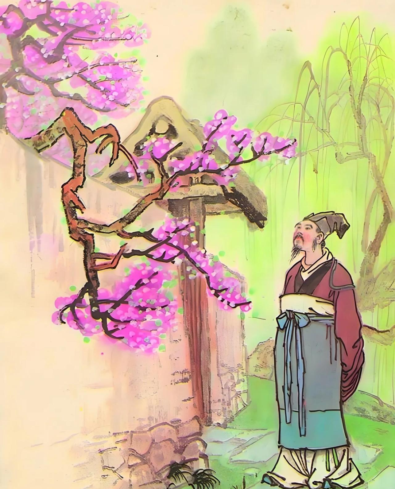 红杏出墙非本意，只因枝长太茂密，主人若是常修剪，………请友续补………？[