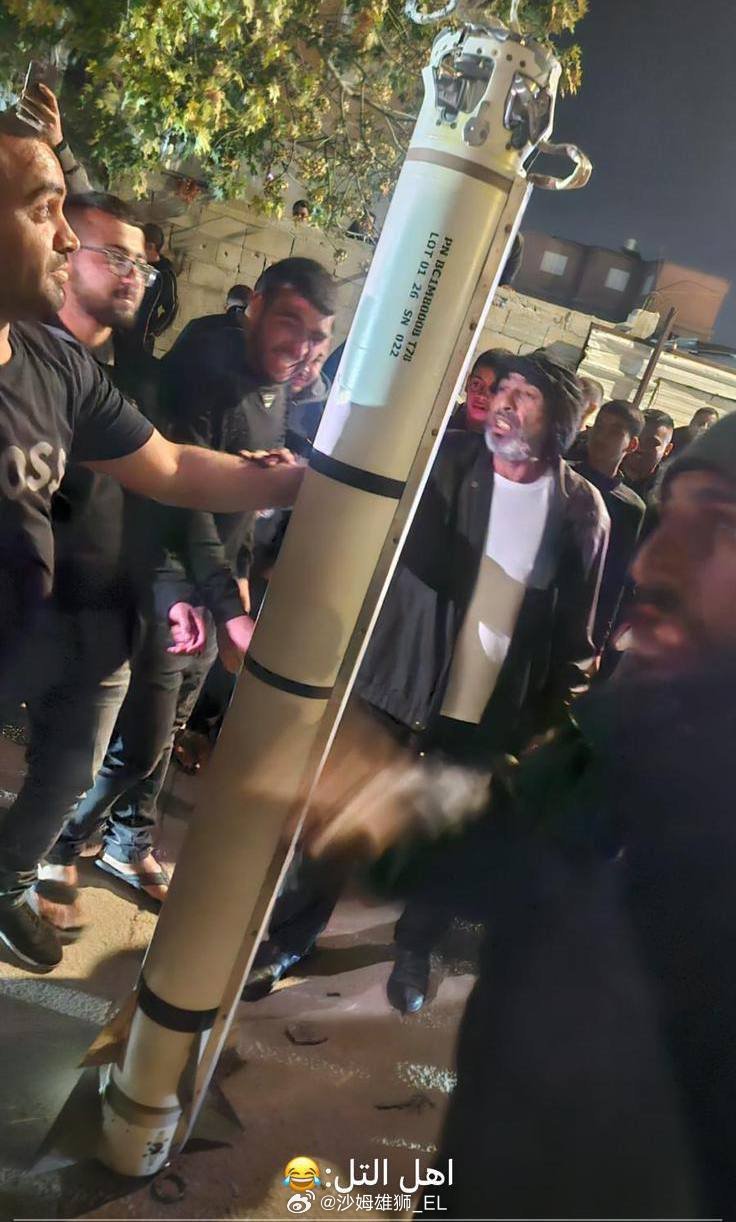 昨晚以色列军队发射的一枚“大卫投石索”防空导弹残骸，生产时间是2026年1月。