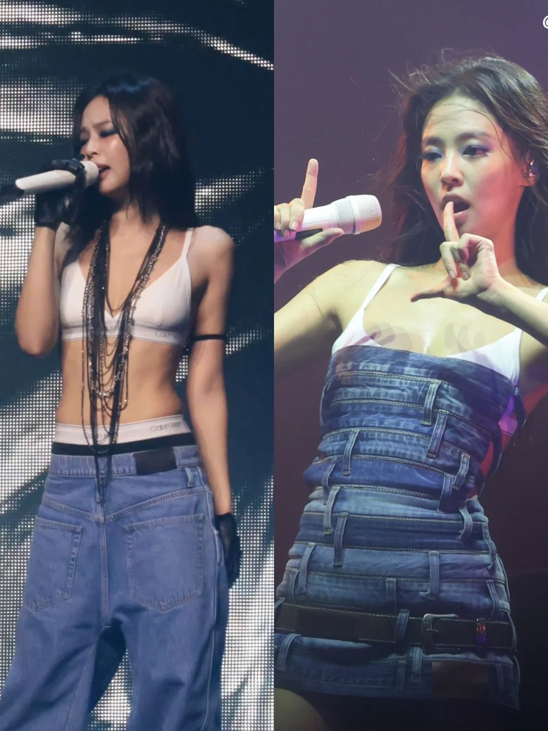 jennie音乐节造型 衣服有人蹲吗！
