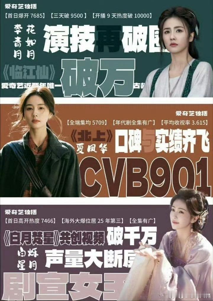 白鹿四部剧进入爱奇艺四大殿堂白鹿就是扛剧花阿每一部剧都播
