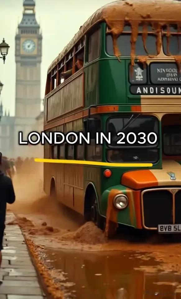 英国博主用AI制作了2030年的伦敦视频，遭受印度网友的围攻英国博主Jame