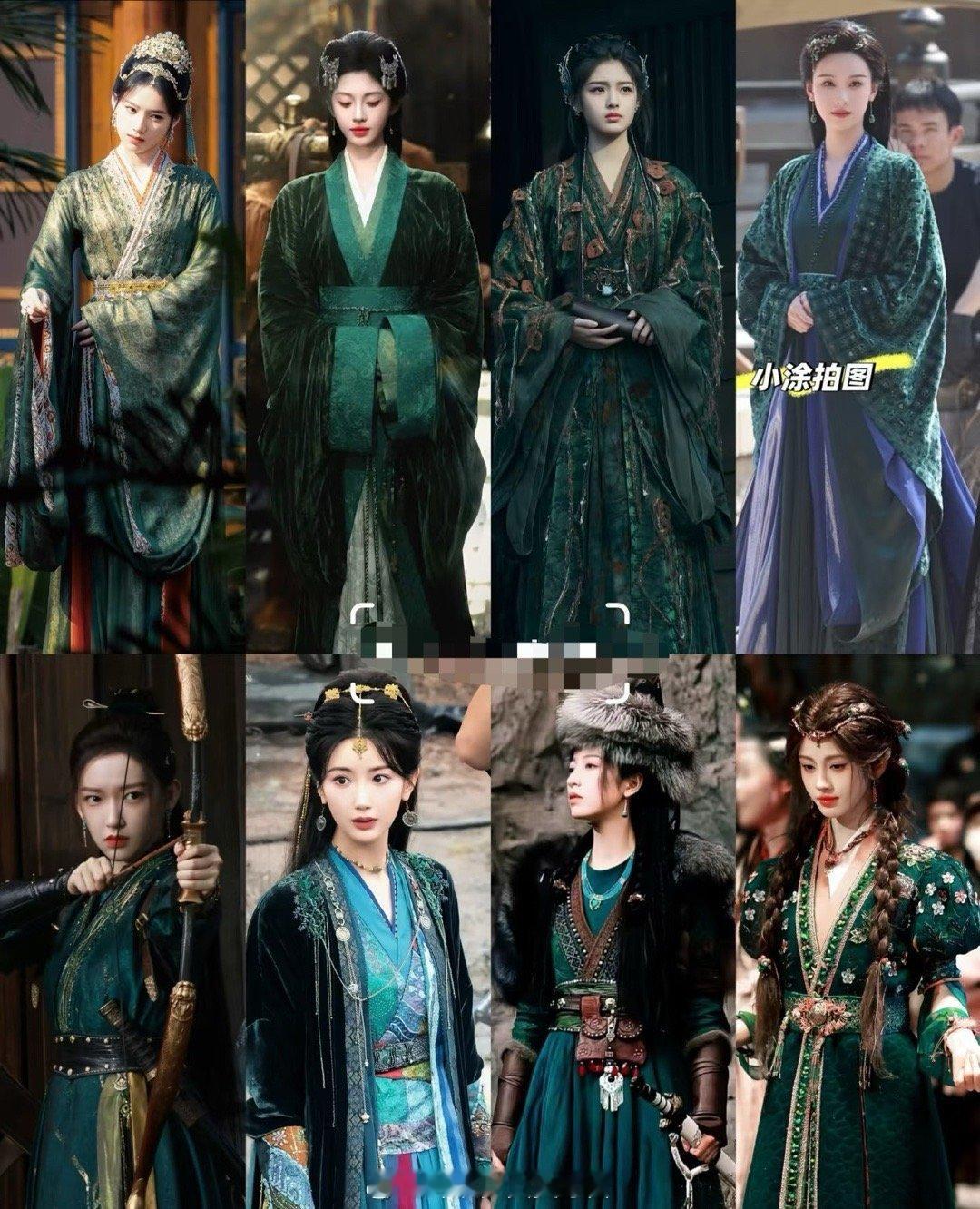 这种墨绿色妆造还是挺难驾驭的​​​