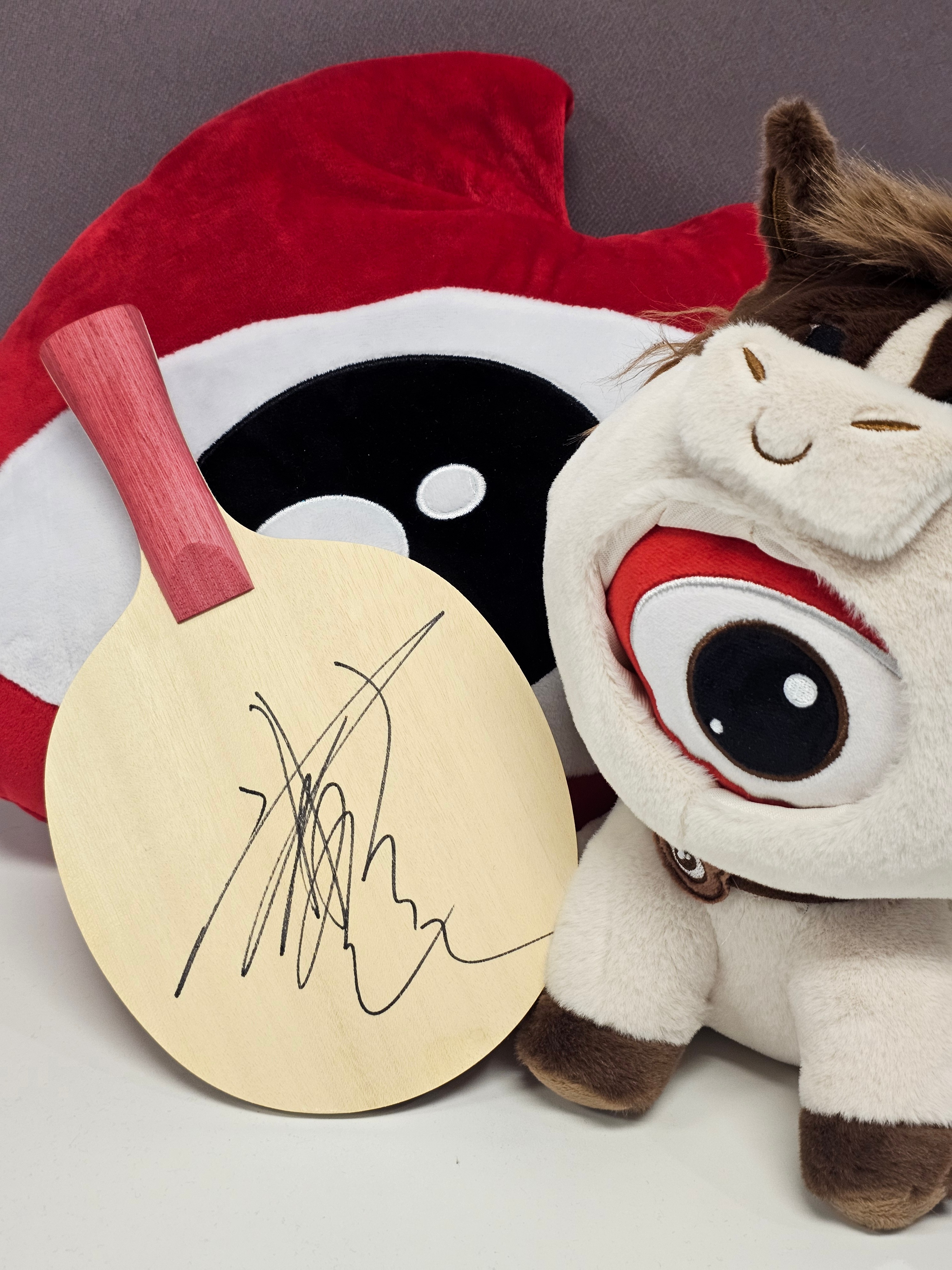 乒乓球‼️重磅预告‼️看看这是谁的亲签球拍有谁想要的请让小编看到你们的双手🙌