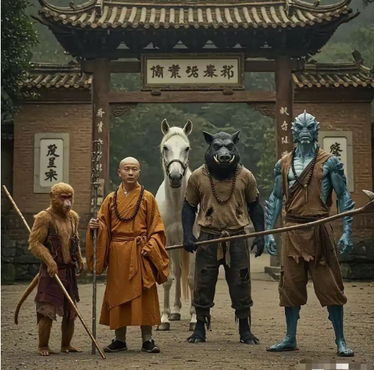 西游记真正的四师徒。被电视剧美化了。​​​