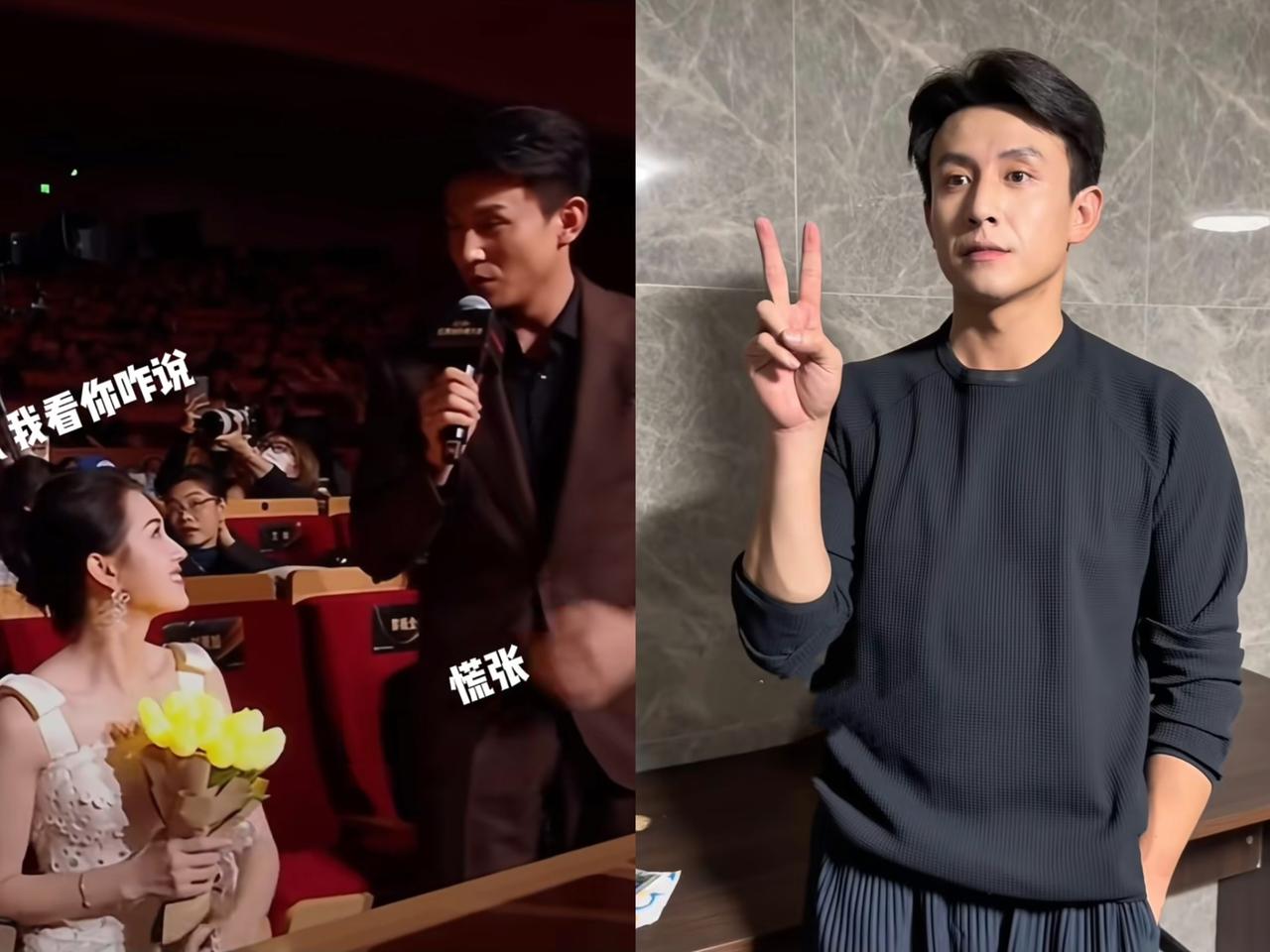 哈哈哈哈哈，笑不活了，刘萧旭肉眼可见的慌了，主持人大左把话筒递给他问：萧