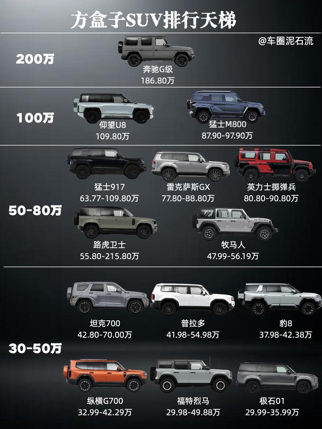 方盒子SUV天梯，从5万到200万任你挑！天南地北大拜年[玫瑰]200万级