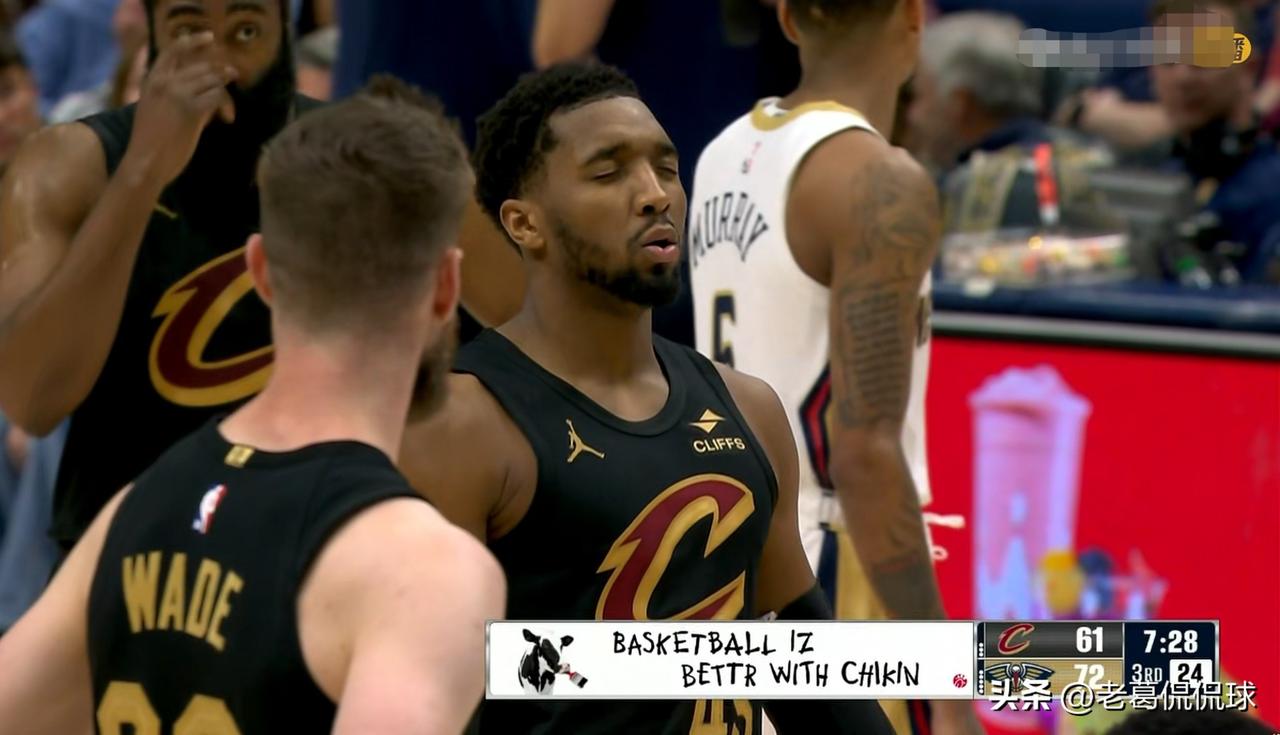 骑士超级巨星米切尔真是太浪投了！在今天骑士客场以111：106击败鹈鹕的比赛中，