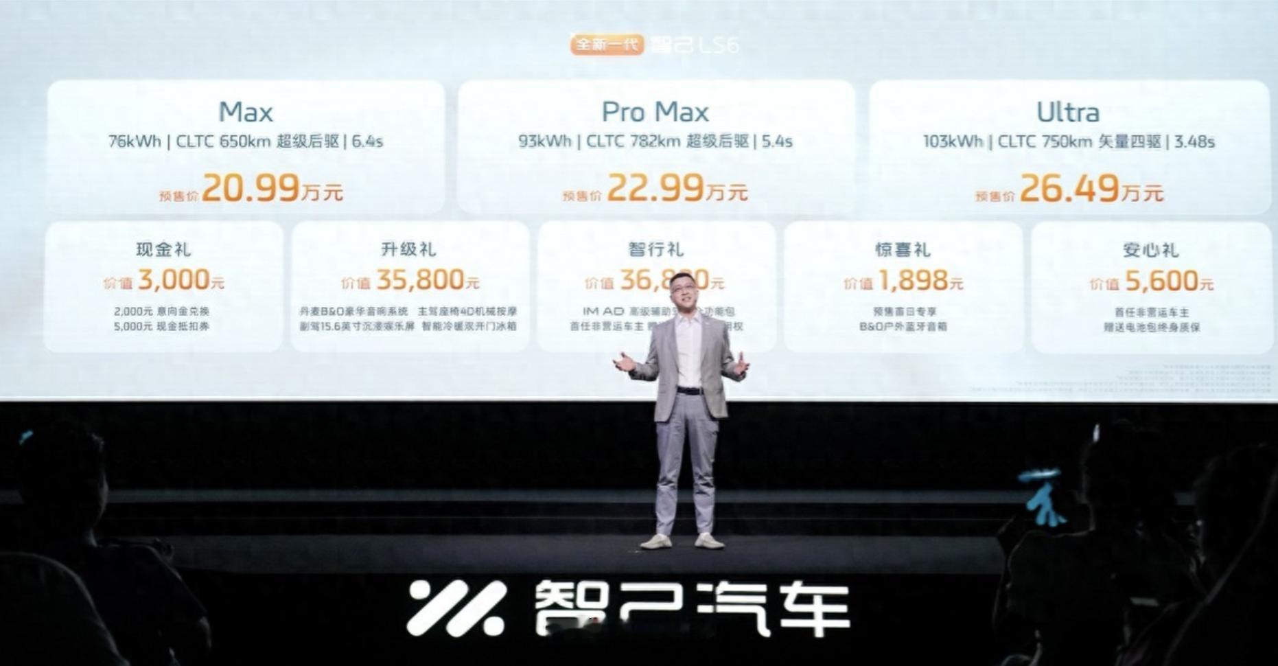 智己LS6，预售价格20.99万元起，放心绝对有后手！所谓上一款LS6已经全拉满