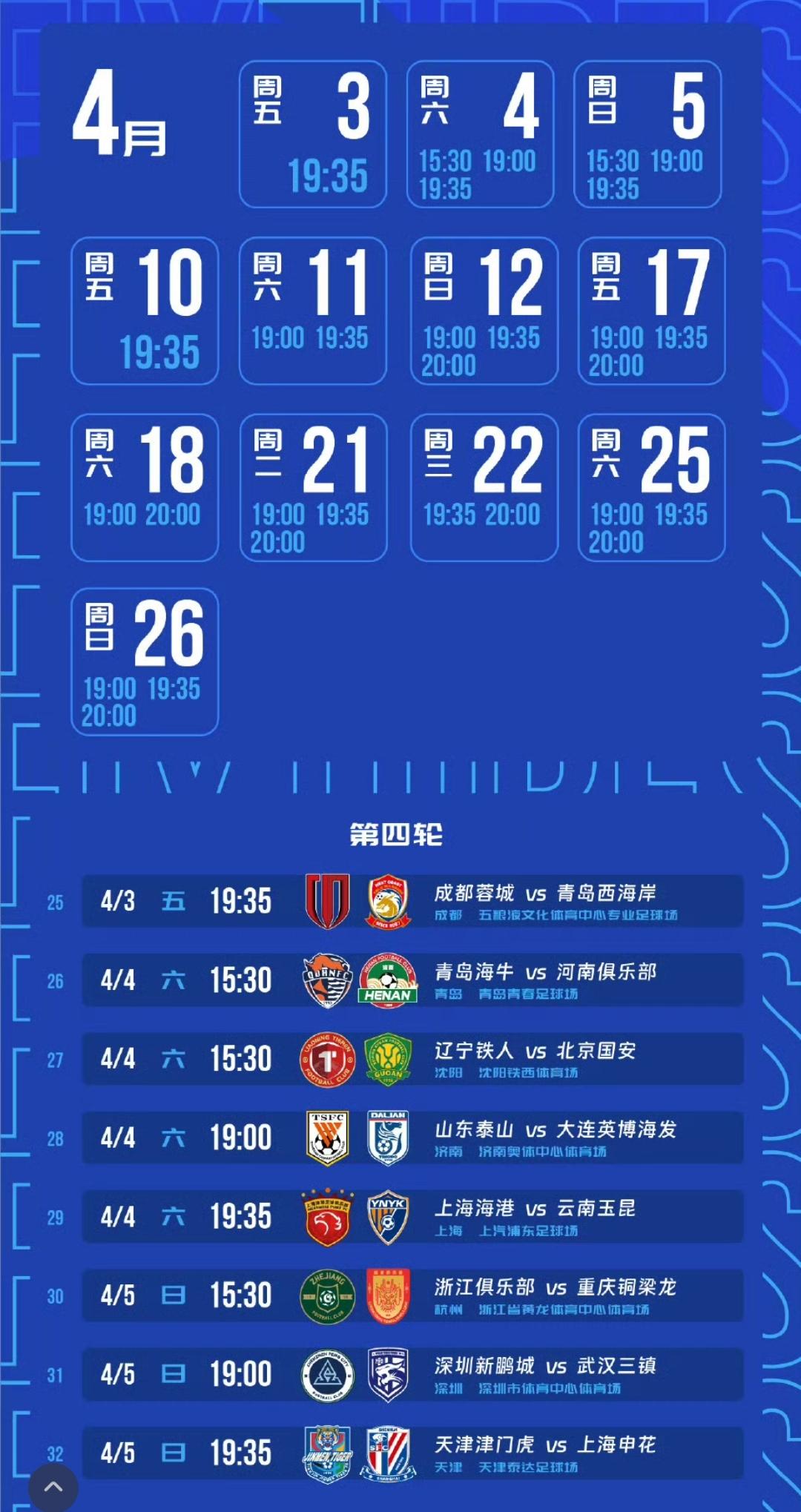 密集赛程！如果说中超此前5轮更看重首发的实力，那接下来的6轮比的就是替补水平以及