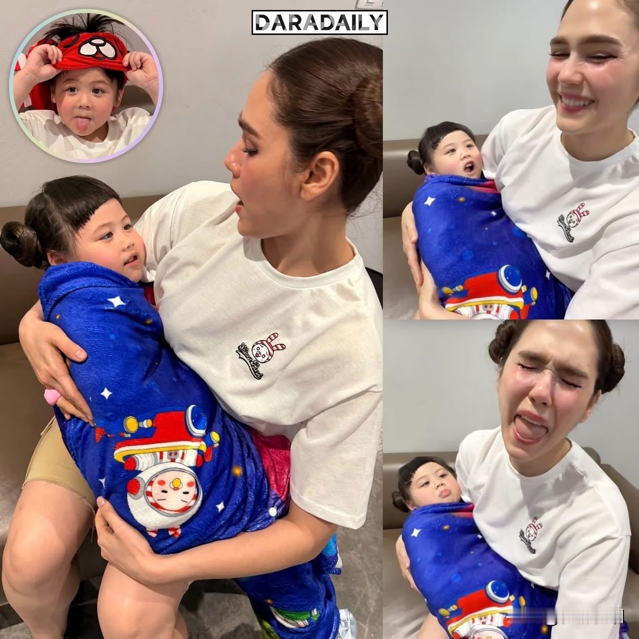 Chompoo与女儿小Gale。。