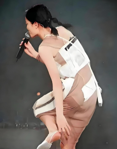 王菲开演唱会蹬着平底鞋，打从那天起，她的倔强全释放在舞台之上！这扮相气场十足，舞