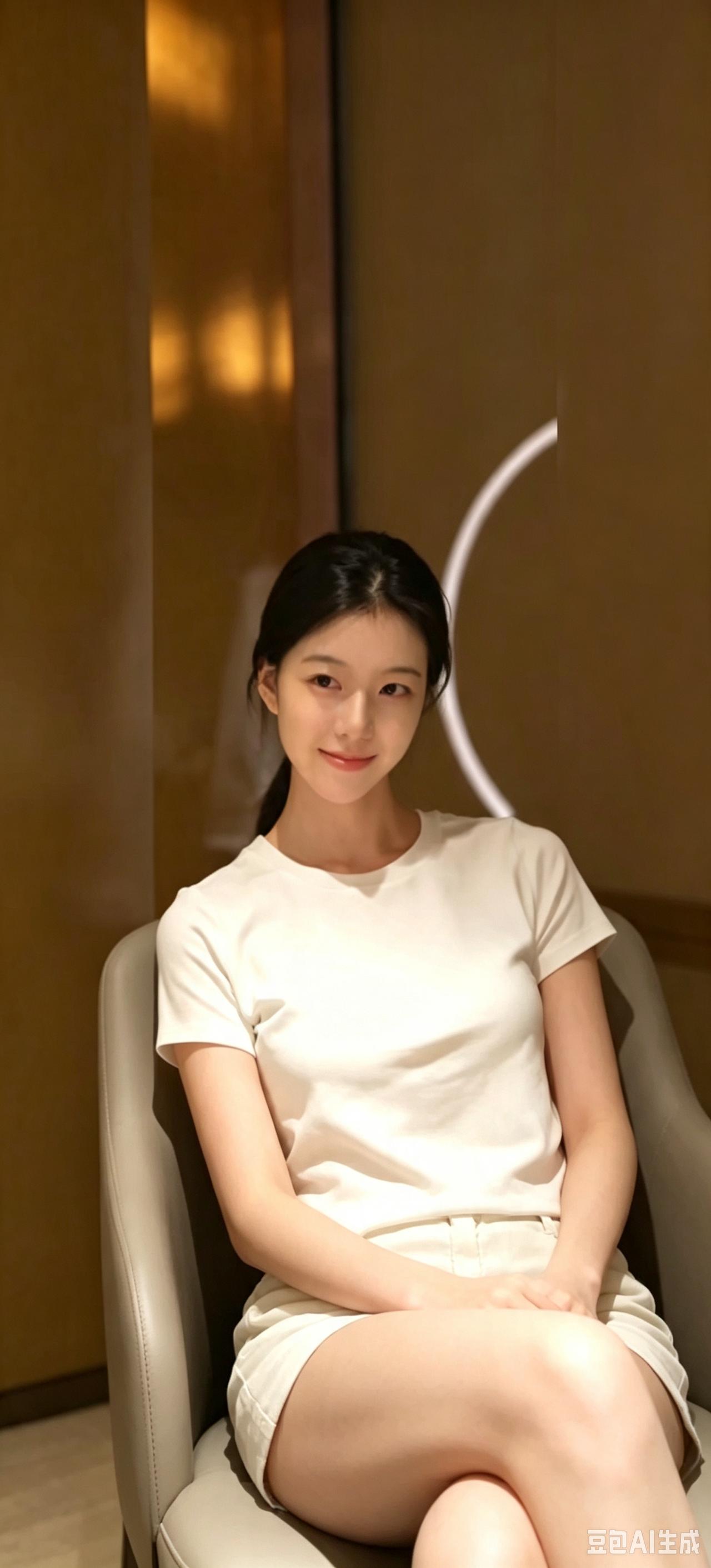 这个小姐姐笑容很灿烂