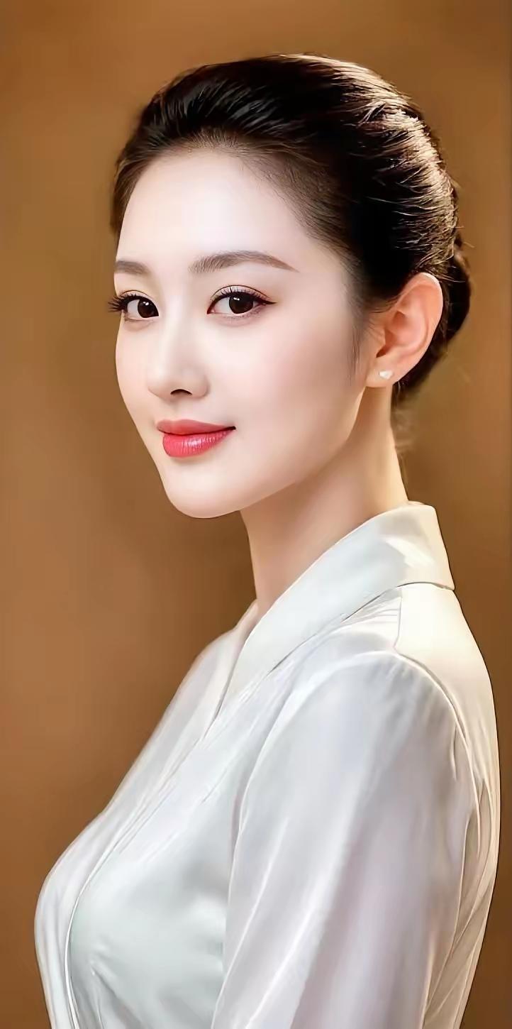 这美女真温柔，妆容好精致！
