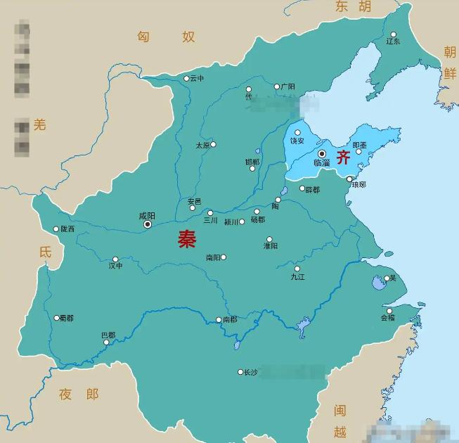 公元前222年的战国地图，谁能理解齐国的心理？其余五国已经被灭，就剩下齐国，抵抗