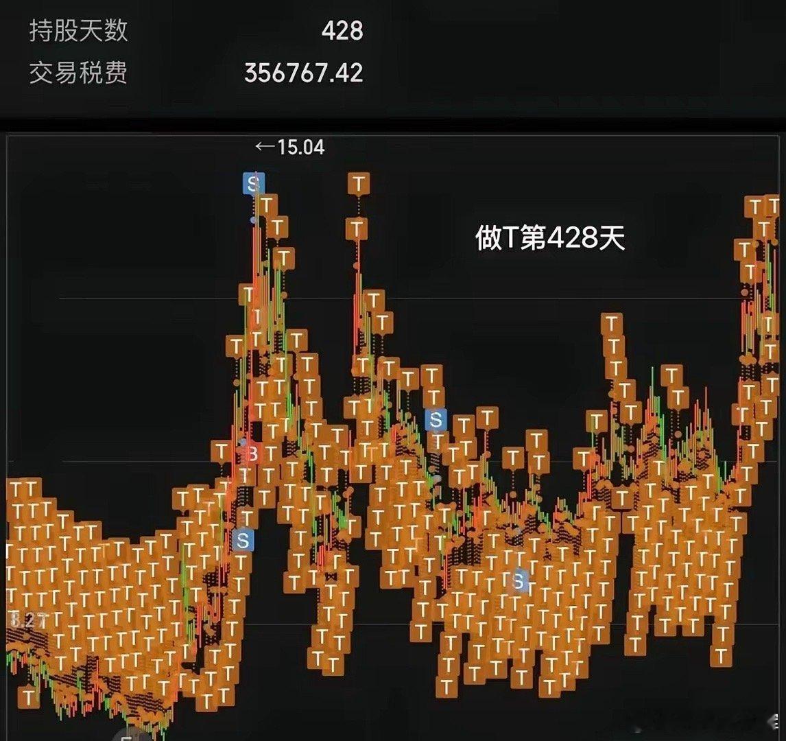 你见过最牛的股民能“神”到什么程度？有人居然在同一只股票上，连续做T超过428天
