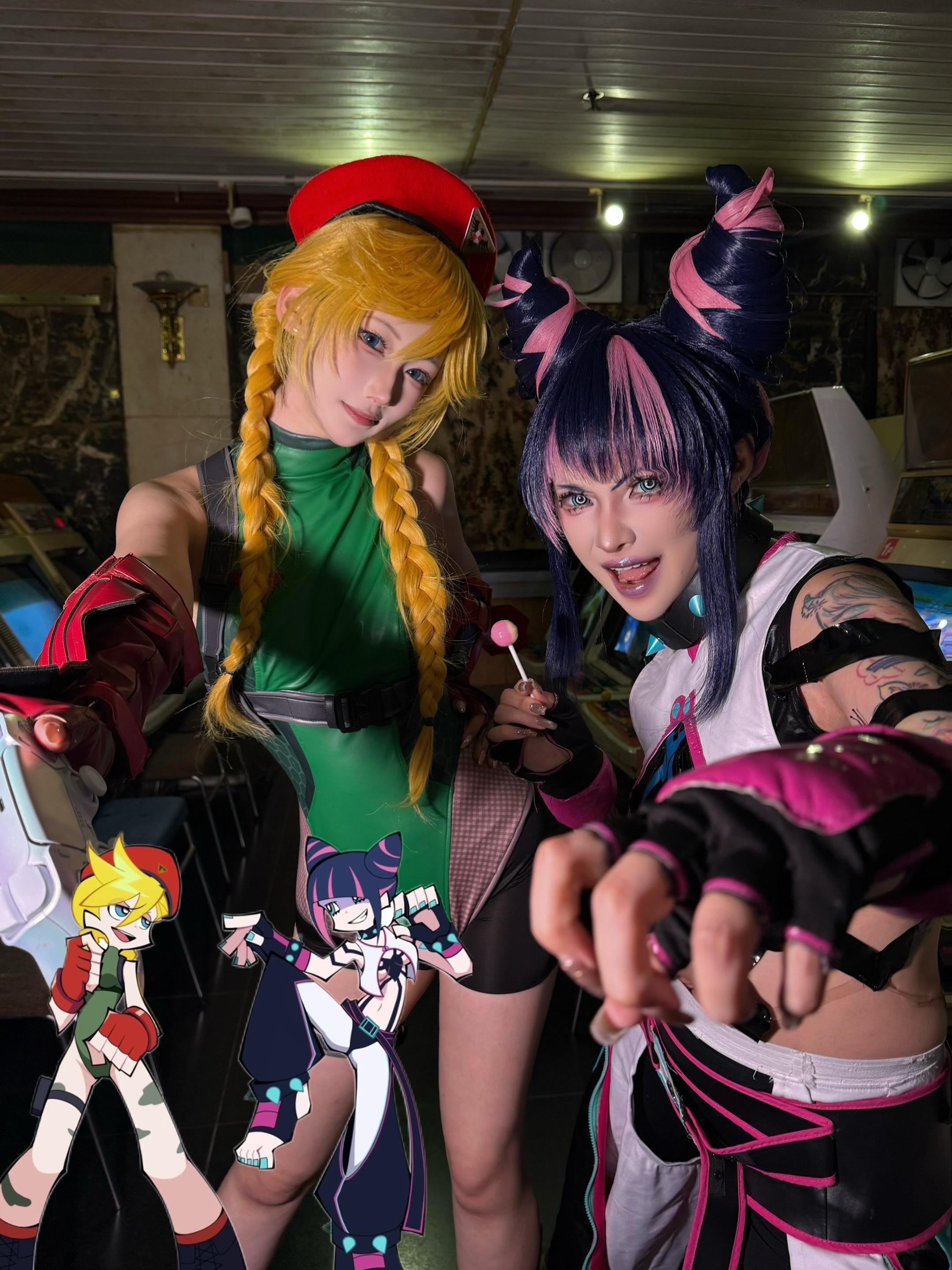 街霸6 x Panty&Stocking.画师：  P姐