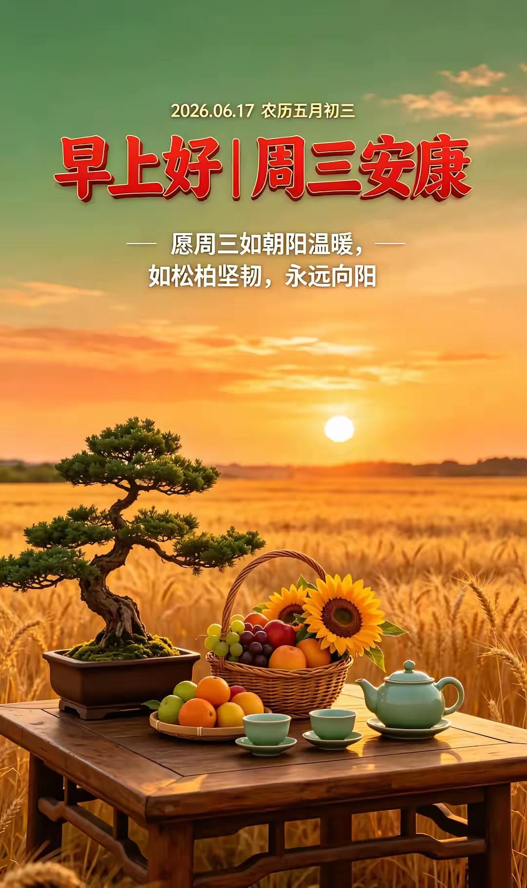 五月初三早上好[大笑]风雨由天，快乐由己，照顾好