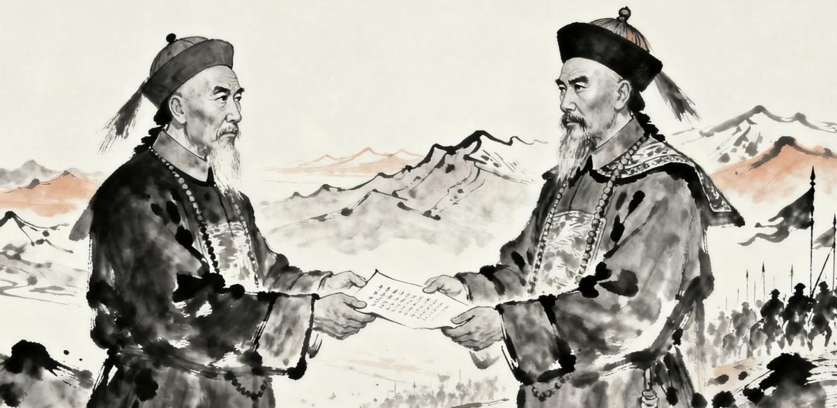 1858年，左宗棠在和表弟谈论自己是星宿下凡时，曾国藩突然拜访。左问管家：“他是