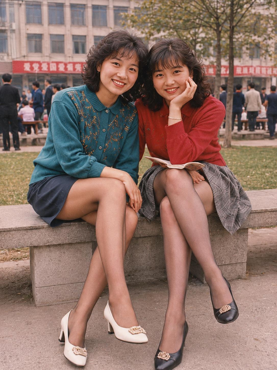 80年代时髦的小姐姐时尚穿搭