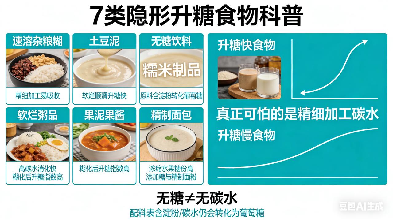 这篇文章戳中了很多人控糖的最大误区：只凭口感判断血糖风险，把“不甜”和“健康”直