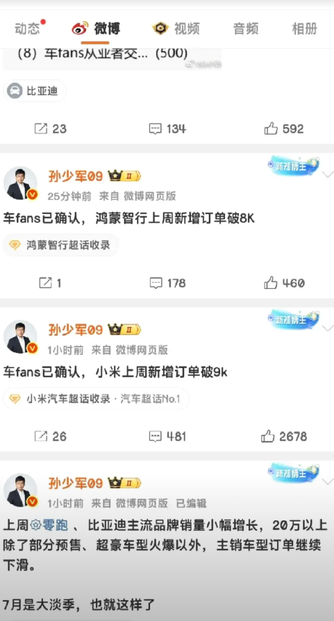 车圈头部基本已经形成了！1.小米，2.问界，3.零跑，4.理想，还有其