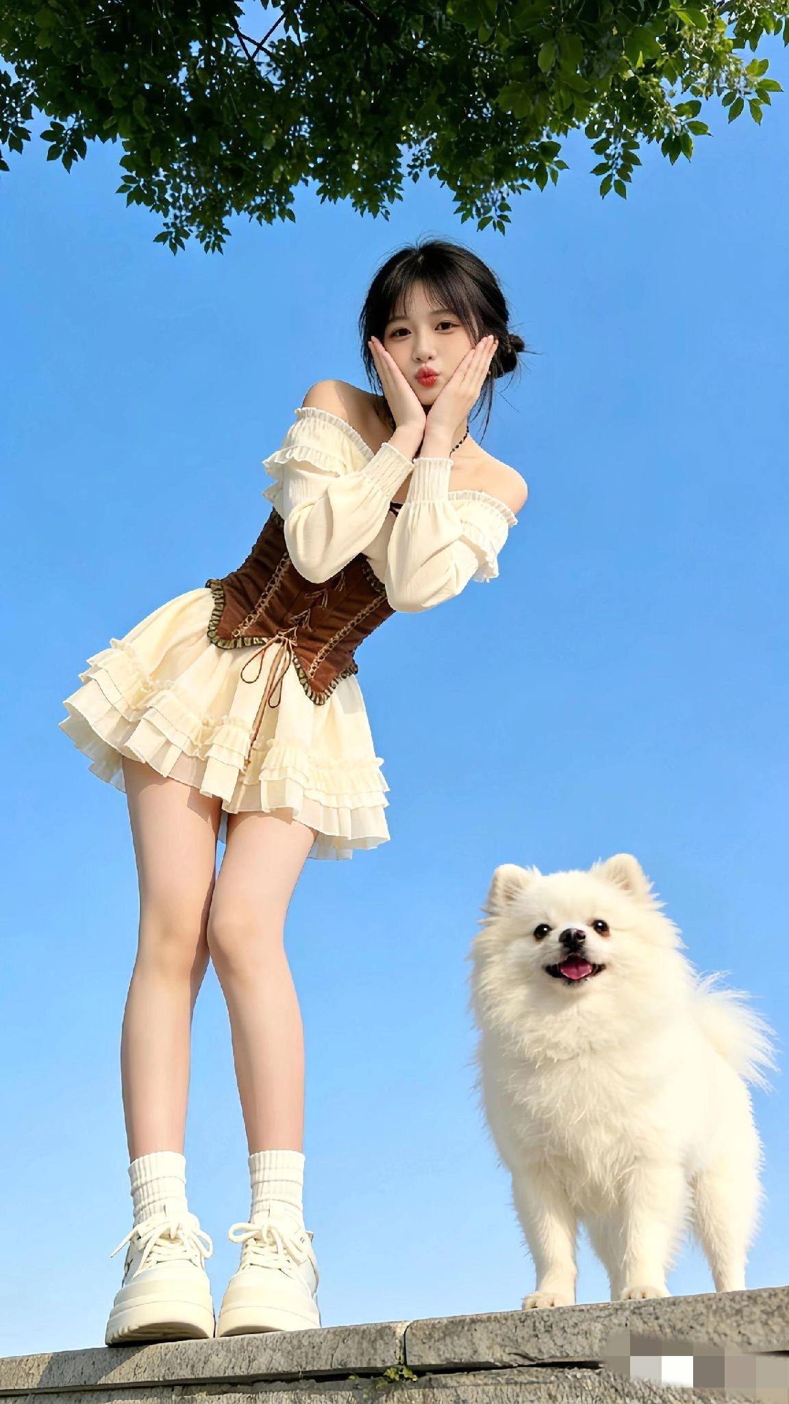 满脸的胶原蛋白，满眼的青春活力，——年轻真好！纯真少女感甜美元气感少女的